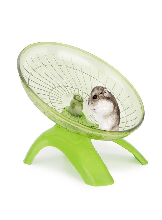 Reshiho Hamster Wheel Flying Saucer Silent Exercise Wheel Running Wheel for Hamsters, Gerbils, Mice and Other Small Pets, Silent Hamster Running Wheel (Green) - Image 1